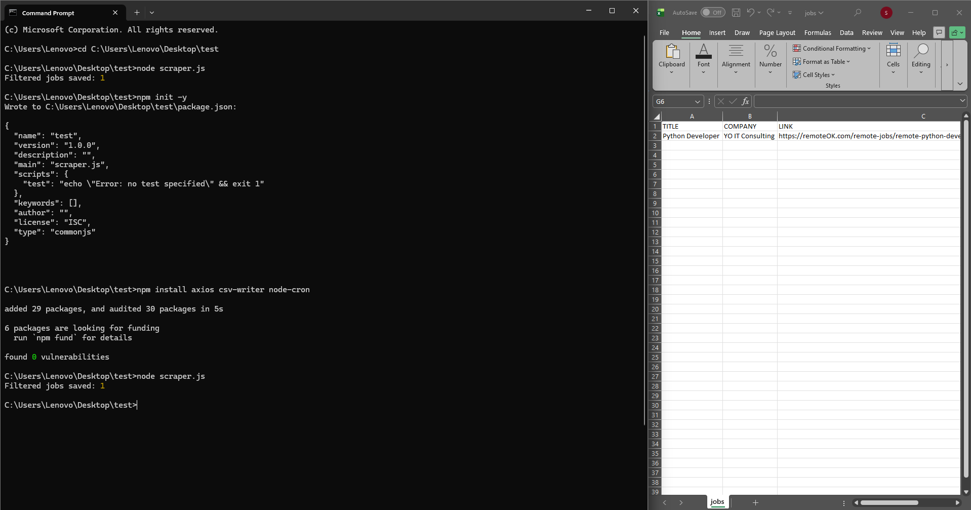Preview of the Job Agent AI application