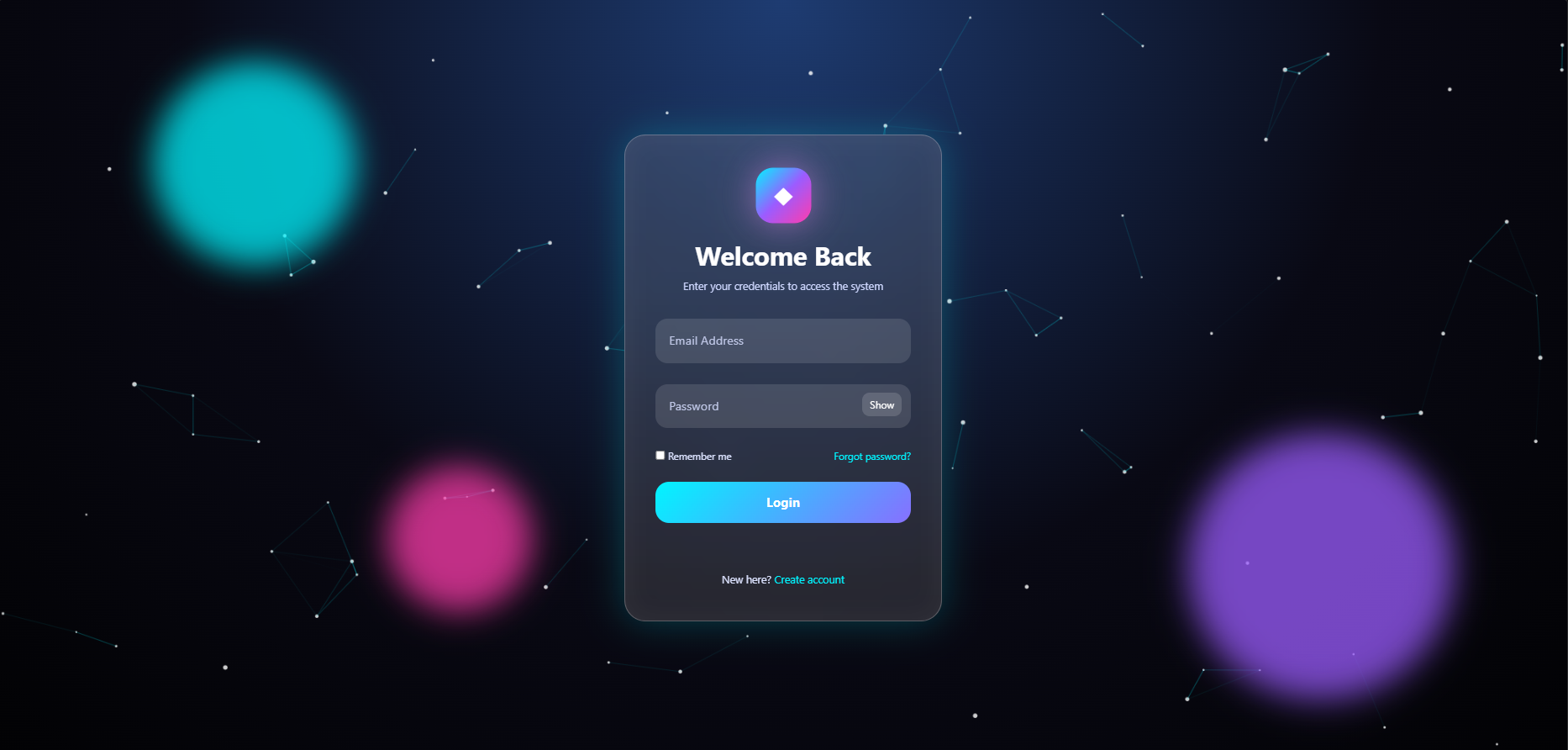 Preview of the Overkill Login Page